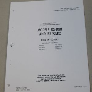 MANUAL, RSA-10B1®/ED2 OVERHAUL