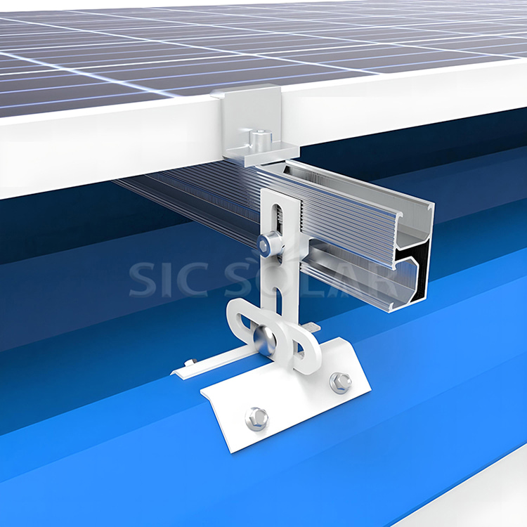Adjustable Trapezoidal Tin Roof Solar Panel Clamp
