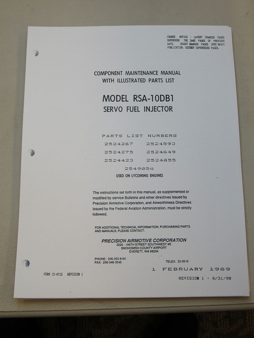 MANUAL, RSA-10DB1®, OVERHAUL